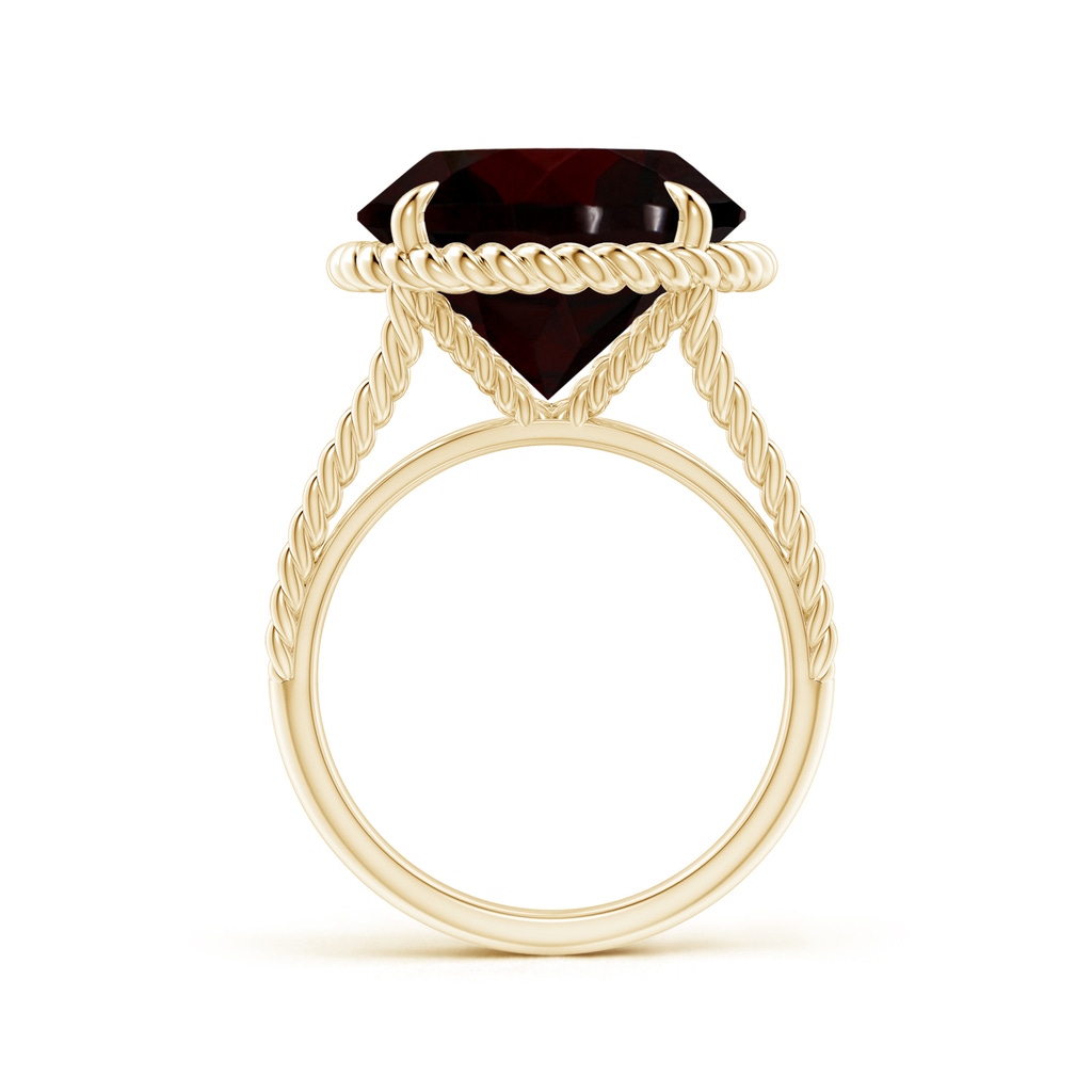 13.21x13.13x6.7mm AAAA GIA Certified Garnet Twist Rope Split Shank Ring in Yellow Gold - side 199