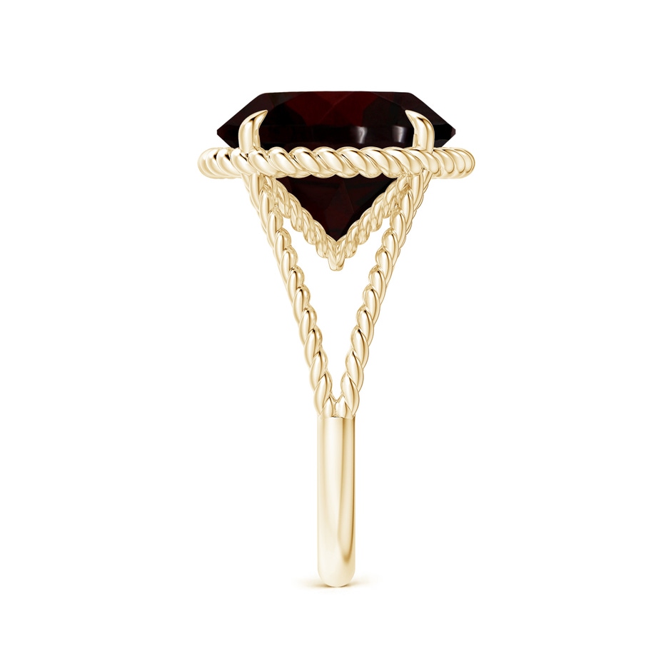 13.21x13.13x6.7mm AAAA GIA Certified Garnet Twist Rope Split Shank Ring in Yellow Gold side 399