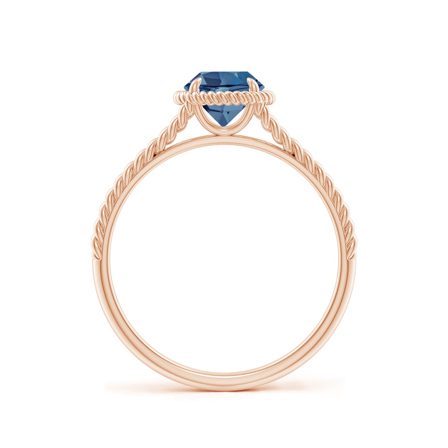 A - London Blue Topaz / 0.95 CT / 14 KT Rose Gold