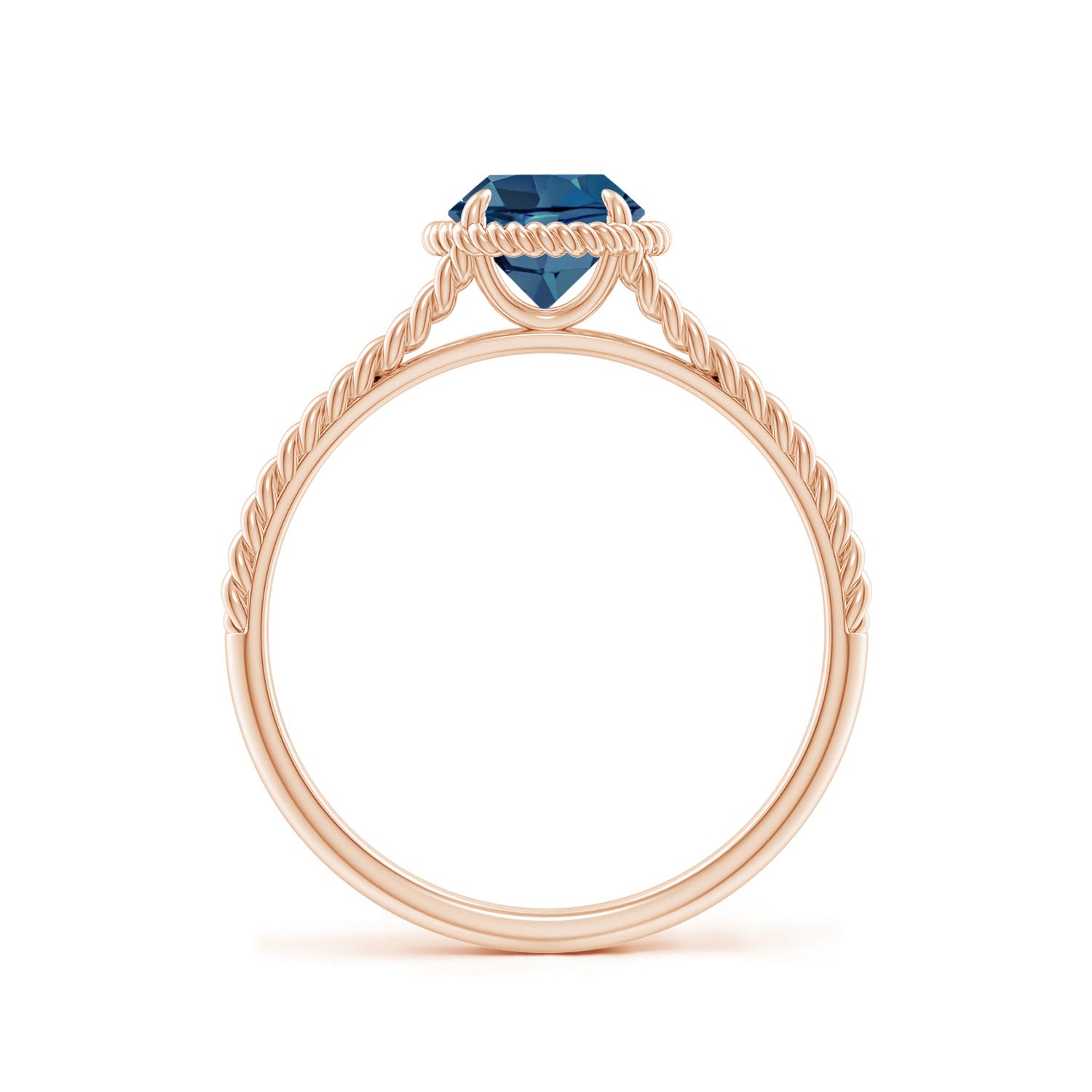 AA - London Blue Topaz / 0.95 CT / 14 KT Rose Gold