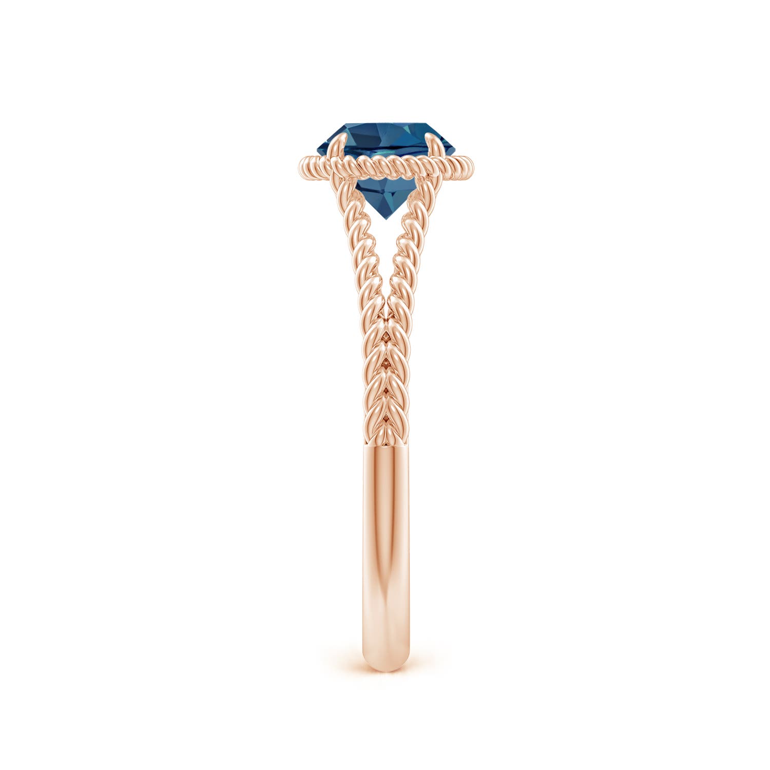 AA - London Blue Topaz / 0.95 CT / 14 KT Rose Gold