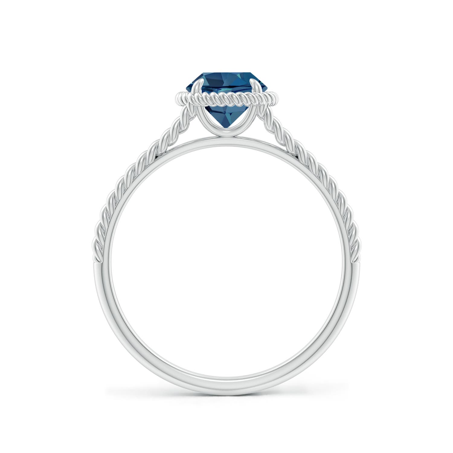 AA - London Blue Topaz / 0.95 CT / 14 KT White Gold