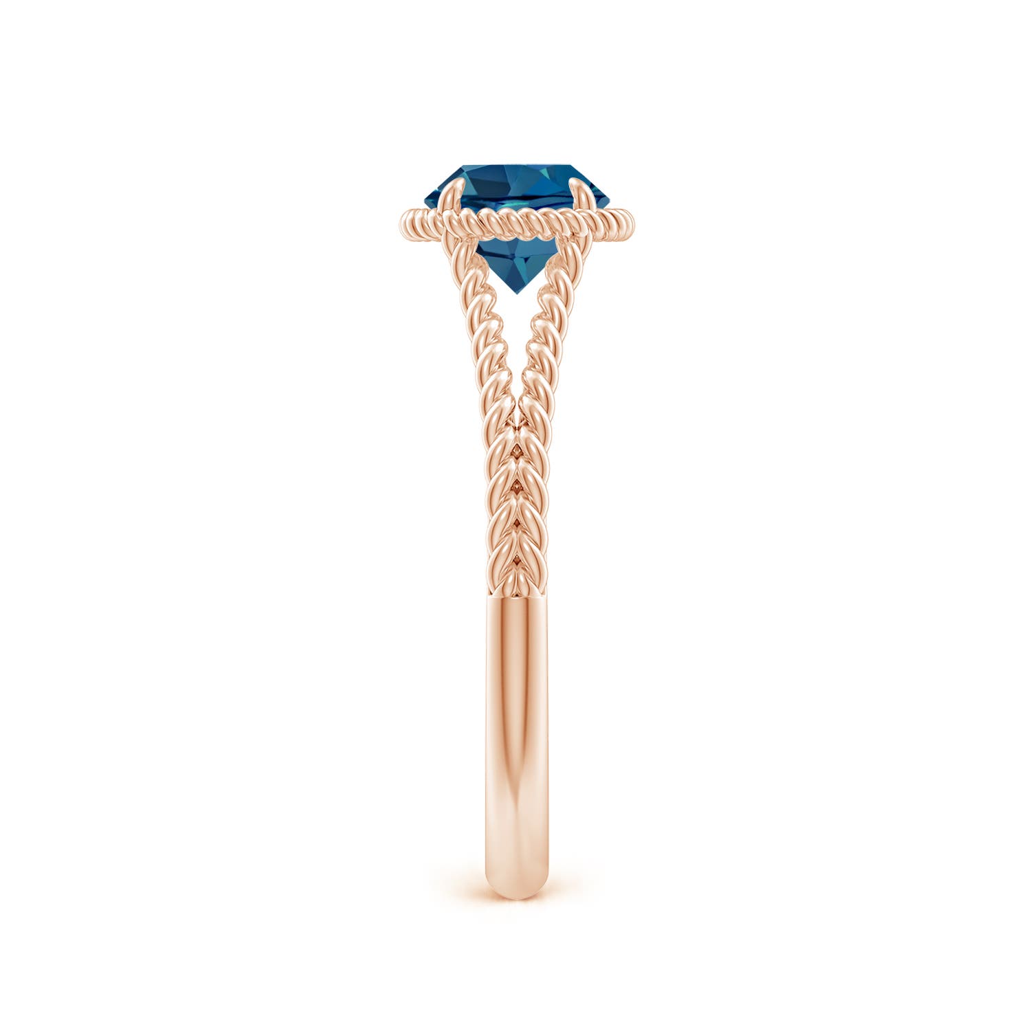 AAA - London Blue Topaz / 0.95 CT / 14 KT Rose Gold