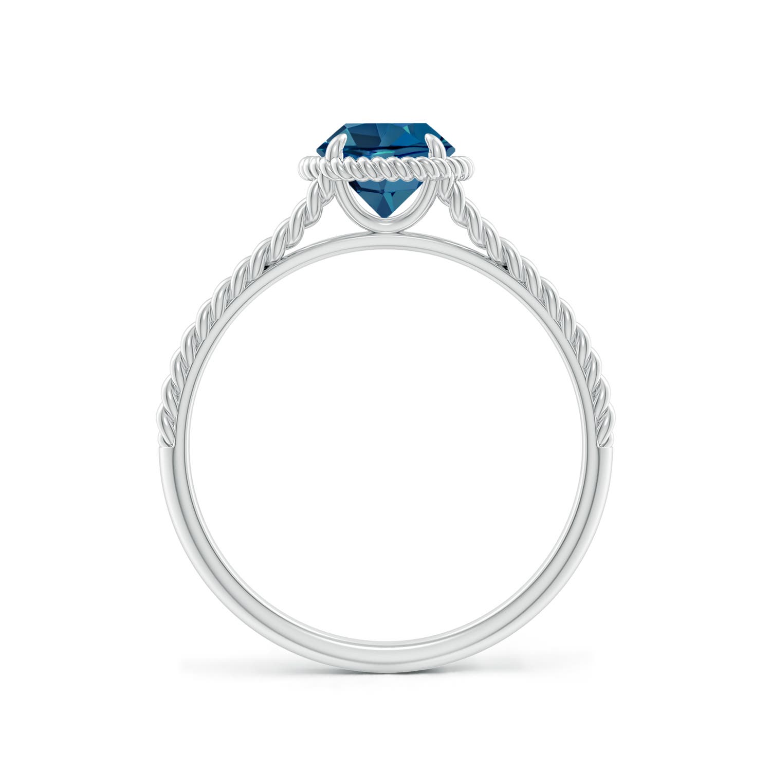 AAA - London Blue Topaz / 0.95 CT / 14 KT White Gold