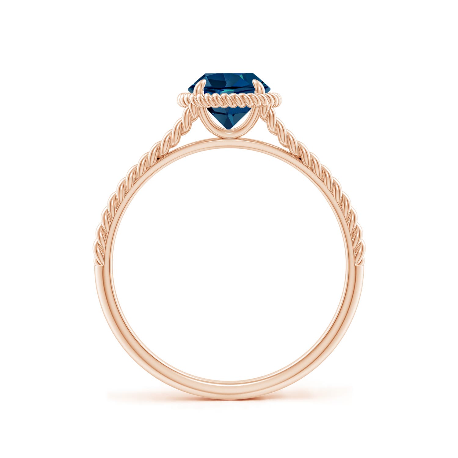 AAAA - London Blue Topaz / 0.95 CT / 14 KT Rose Gold