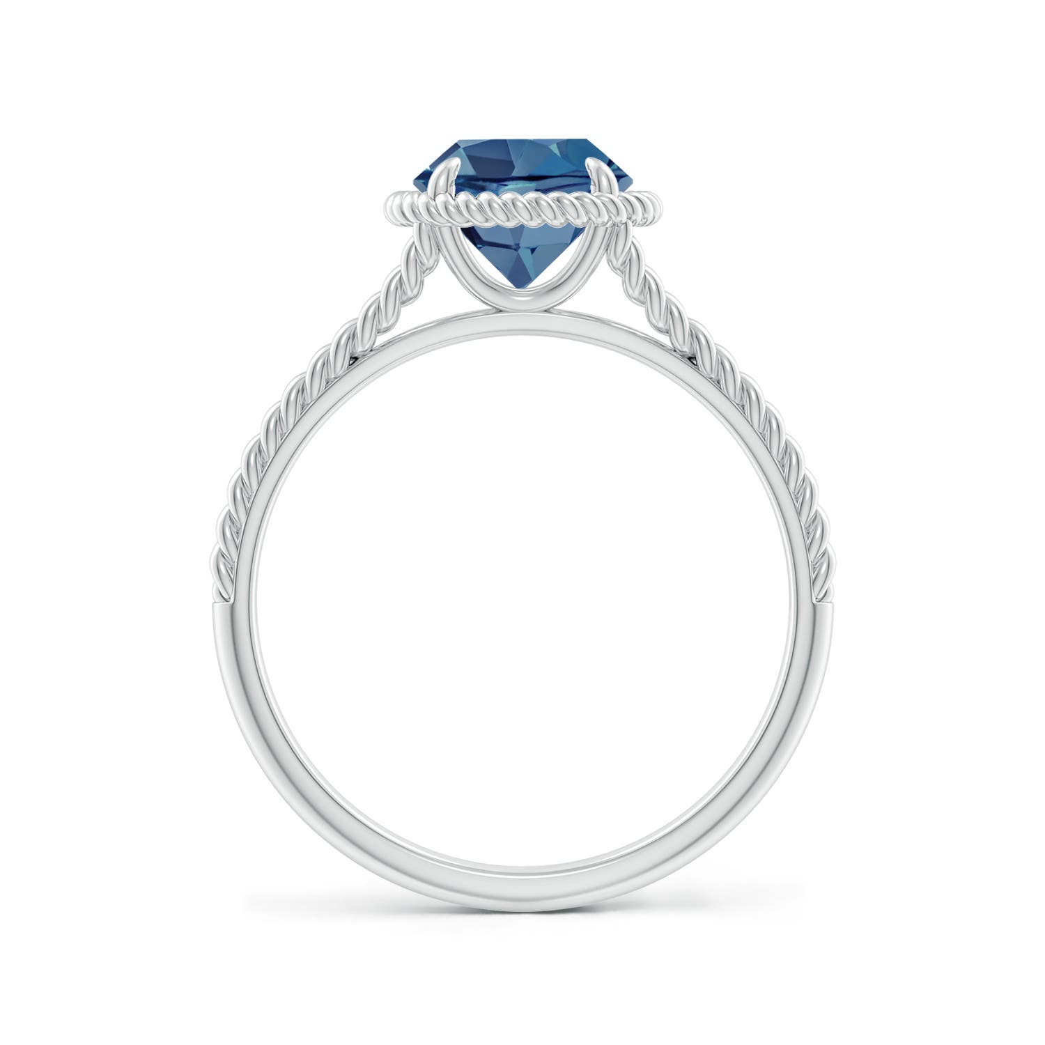 A - London Blue Topaz / 1.55 CT / 14 KT White Gold