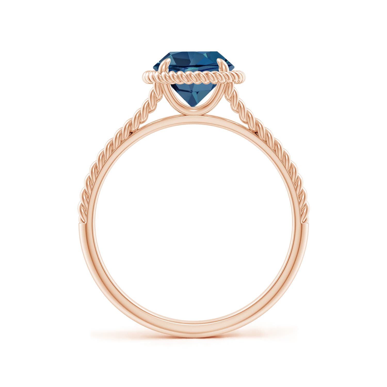 AA - London Blue Topaz / 1.55 CT / 14 KT Rose Gold