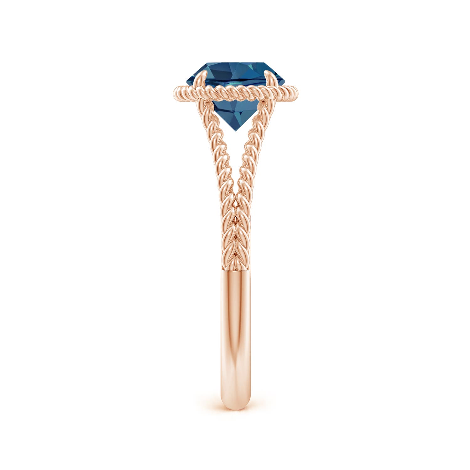 AA - London Blue Topaz / 1.55 CT / 14 KT Rose Gold