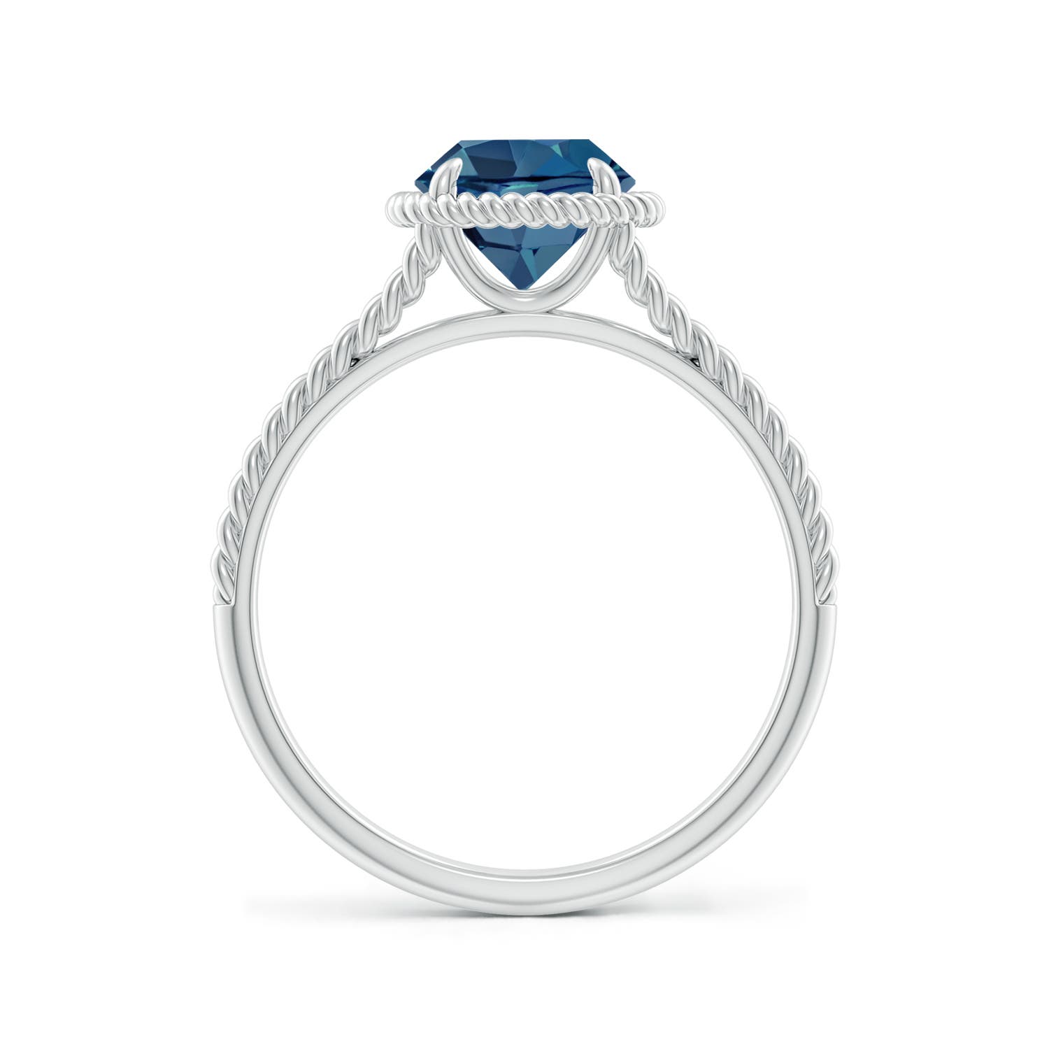 AA - London Blue Topaz / 1.55 CT / 14 KT White Gold