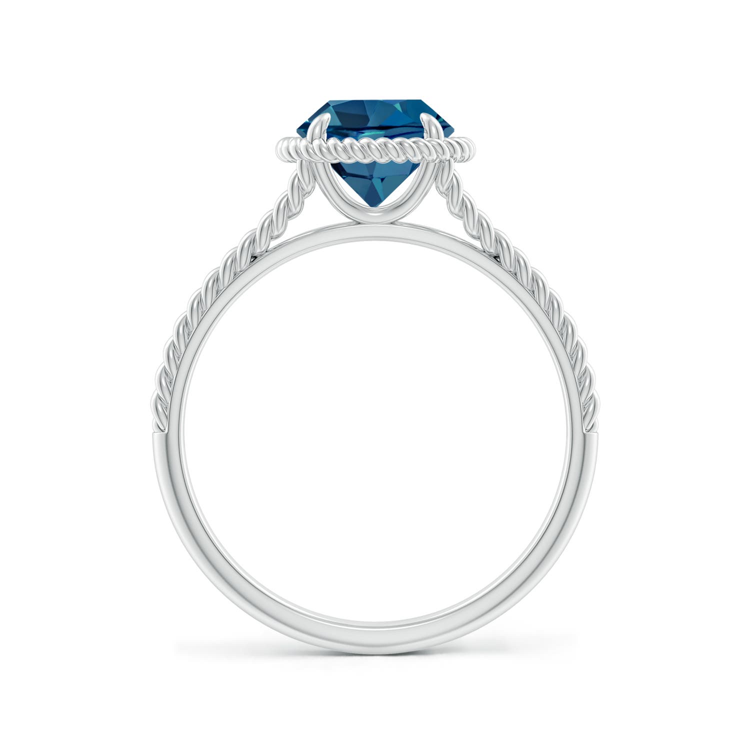 AAA - London Blue Topaz / 1.55 CT / 14 KT White Gold