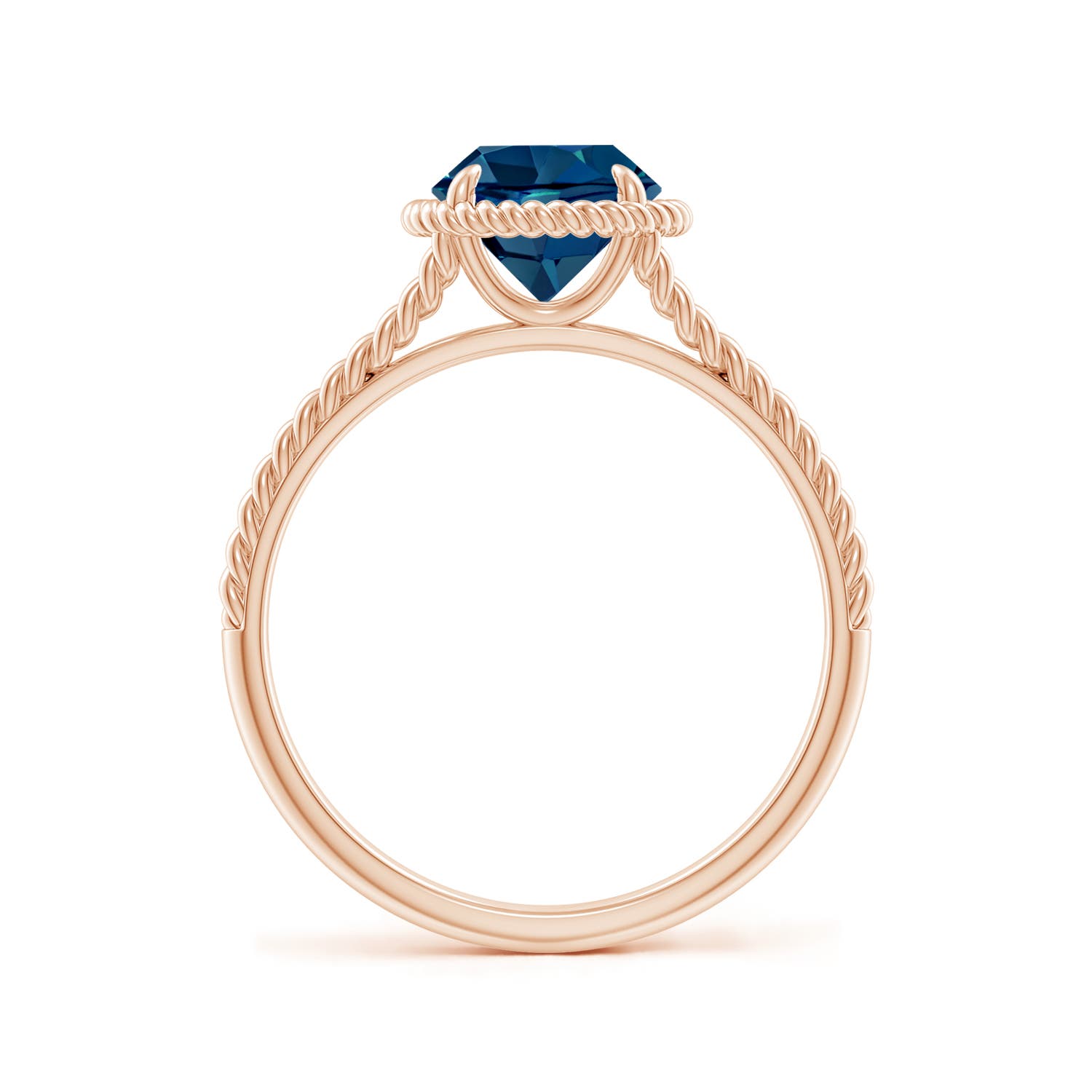 AAAA - London Blue Topaz / 1.55 CT / 14 KT Rose Gold