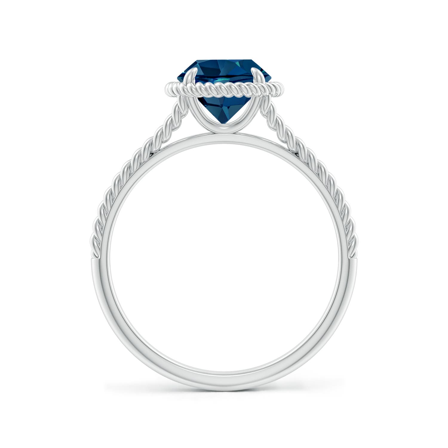 AAAA - London Blue Topaz / 1.55 CT / 14 KT White Gold