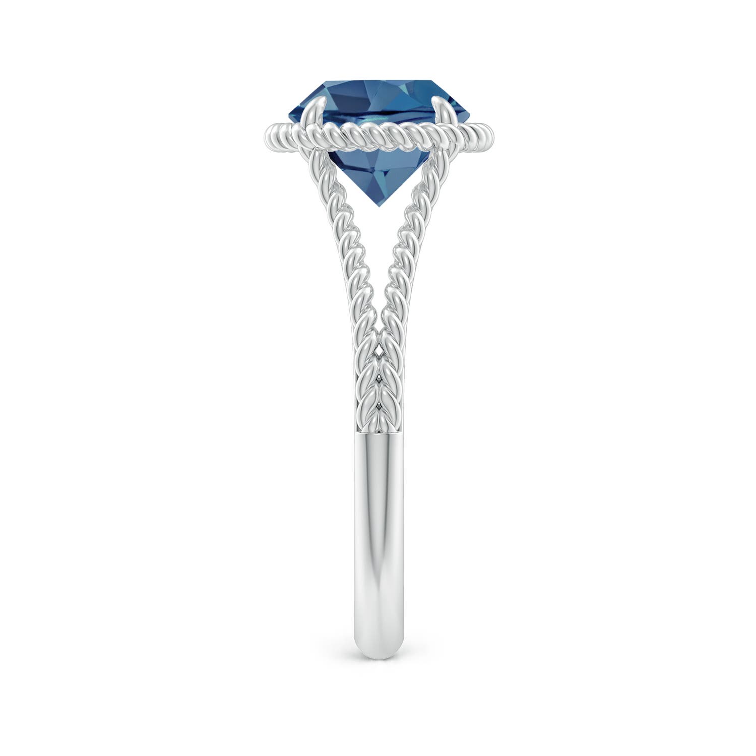 A - London Blue Topaz / 2.35 CT / 14 KT White Gold