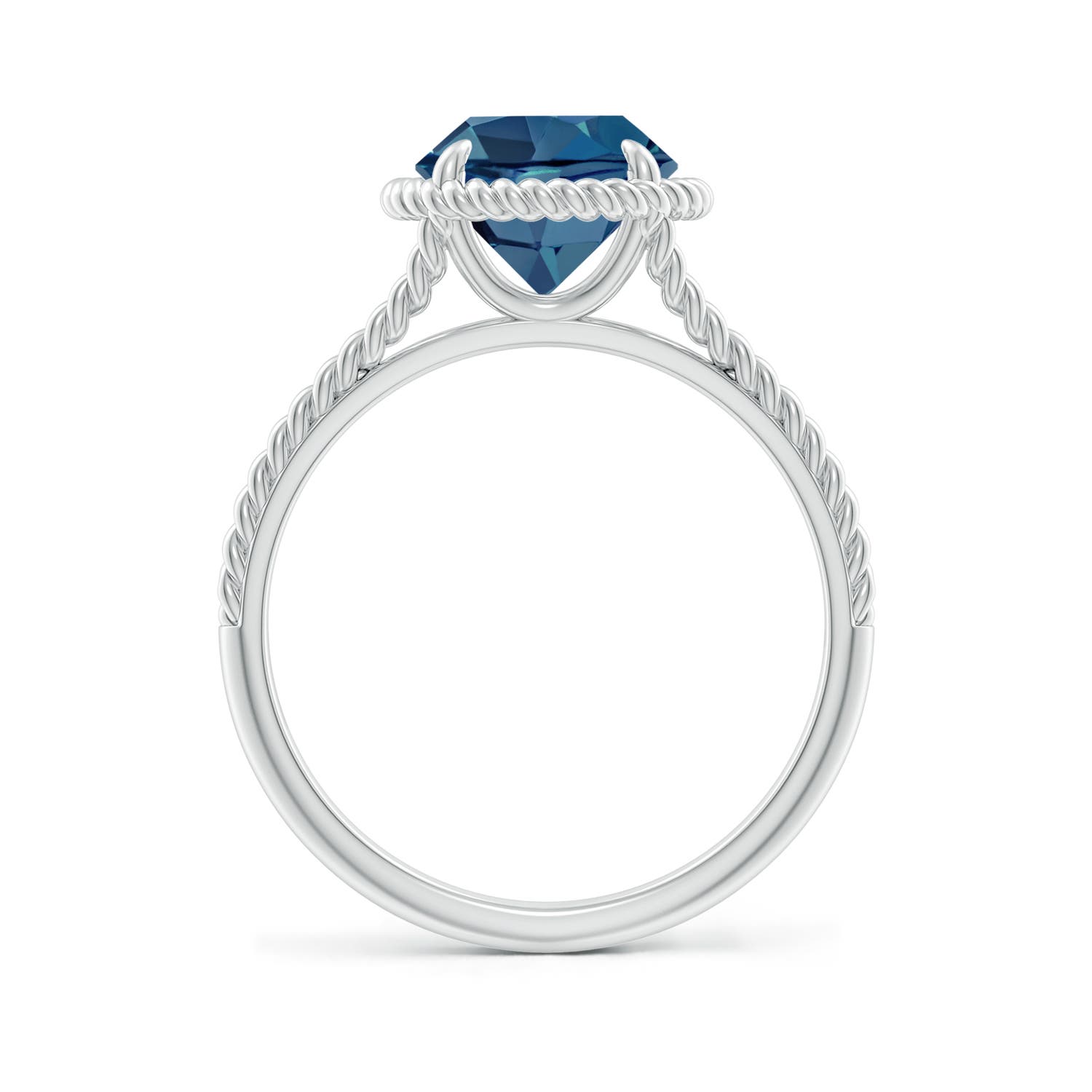 AA - London Blue Topaz / 2.35 CT / 14 KT White Gold