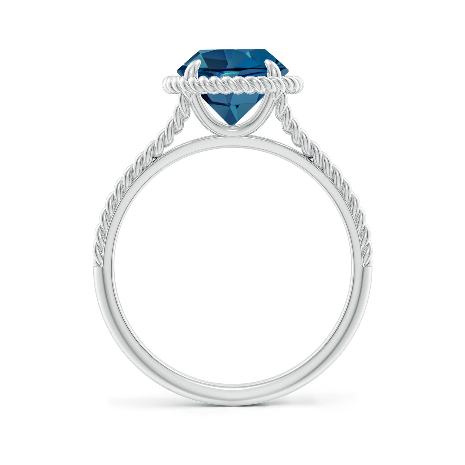 AAA - London Blue Topaz / 2.35 CT / 14 KT White Gold