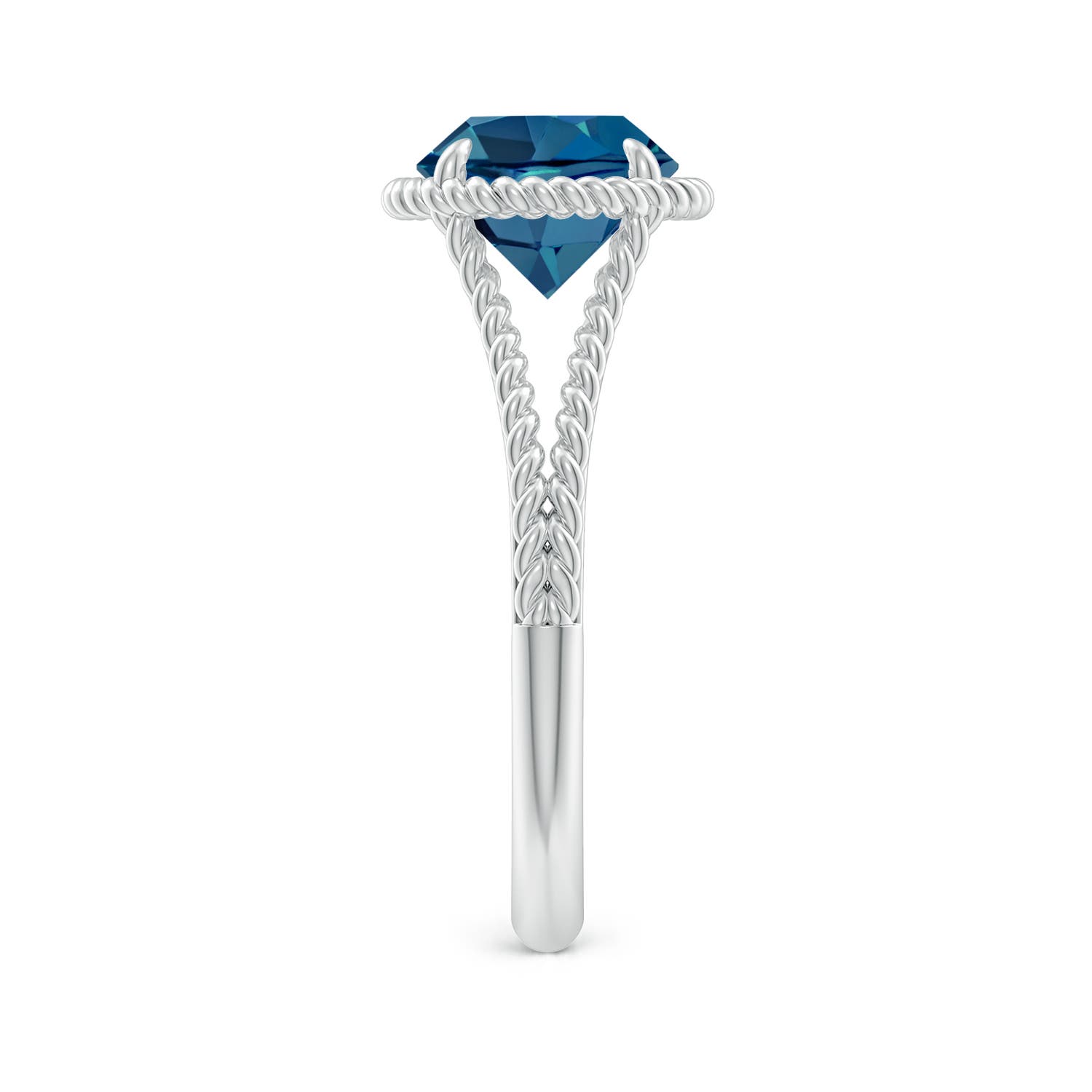 AAA - London Blue Topaz / 2.35 CT / 14 KT White Gold