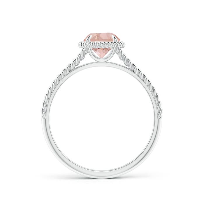 AAAA - Morganite / 0.7 CT / 14 KT White Gold