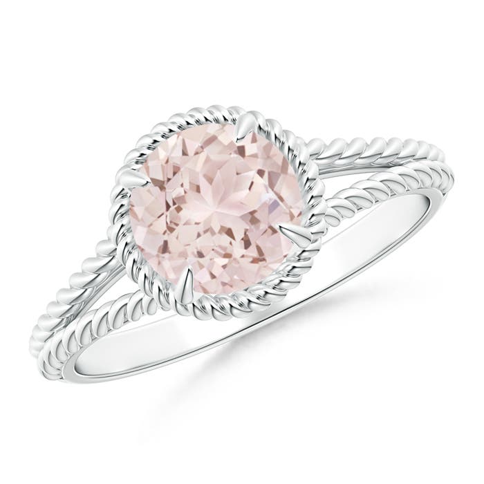 A - Morganite / 1.1 CT / 14 KT White Gold