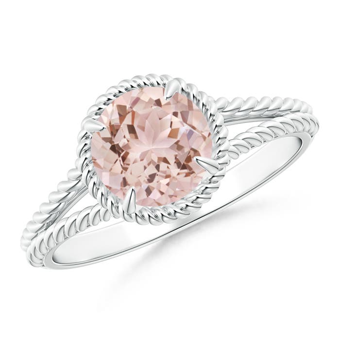 AAA - Morganite / 1.1 CT / 14 KT White Gold