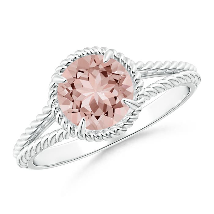 AAAA - Morganite / 1.1 CT / 14 KT White Gold