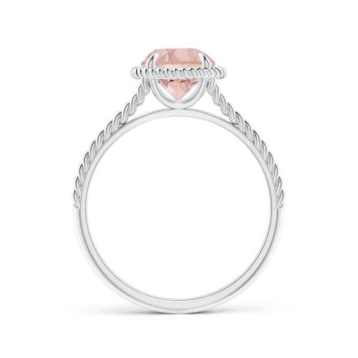 AAAA - Morganite / 1.1 CT / 14 KT White Gold