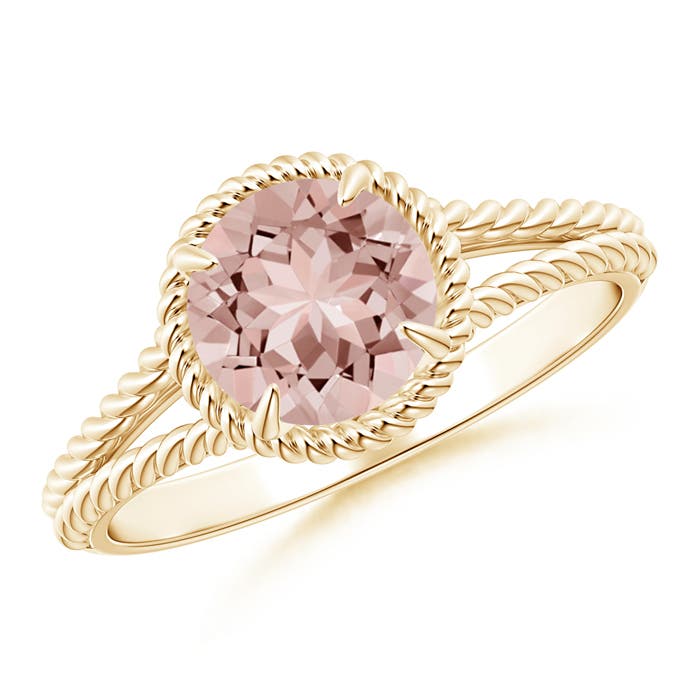 AAAA - Morganite / 1.1 CT / 14 KT Yellow Gold