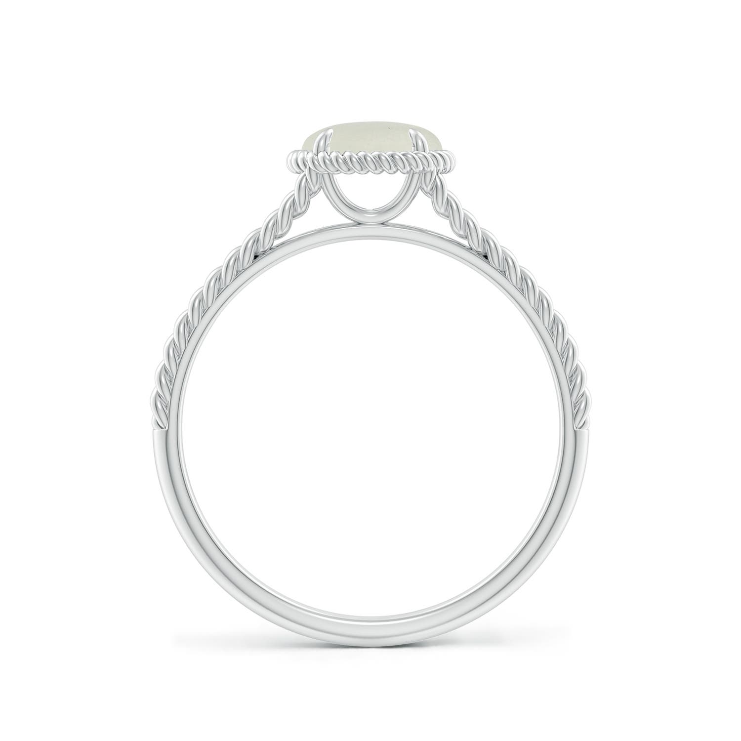 AA - Moonstone / 0.8 CT / 14 KT White Gold