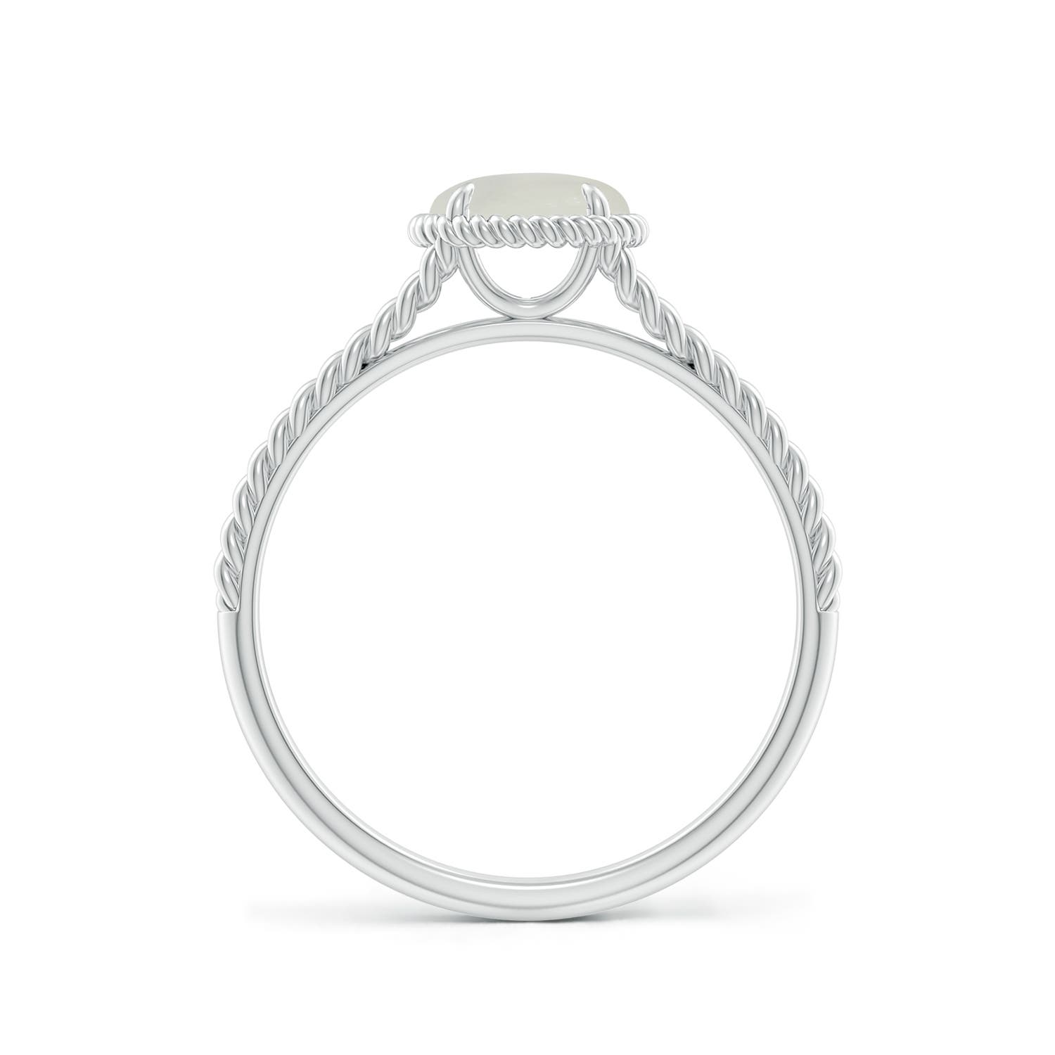 AAA - Moonstone / 0.8 CT / 14 KT White Gold