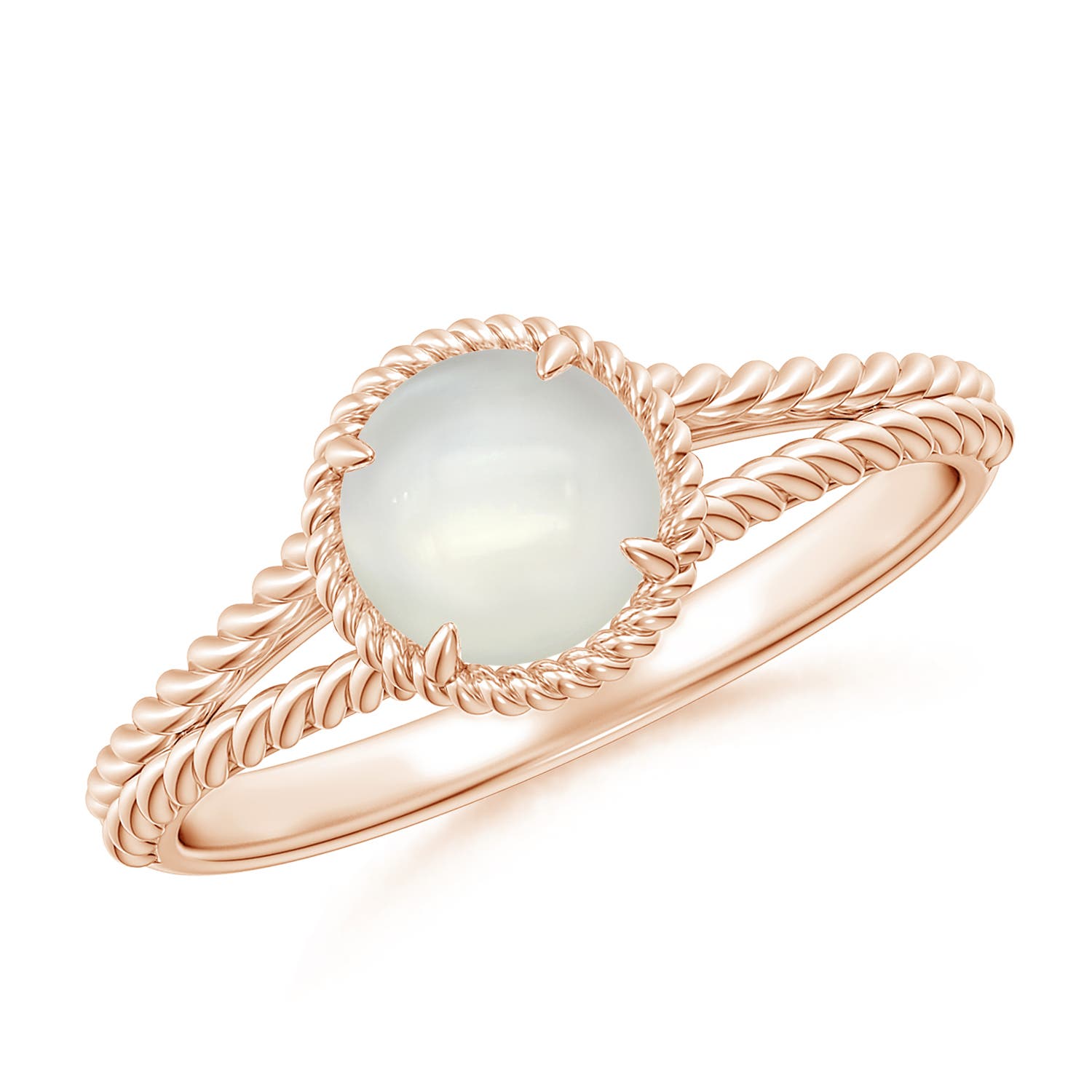 AAAA - Moonstone / 0.8 CT / 14 KT Rose Gold