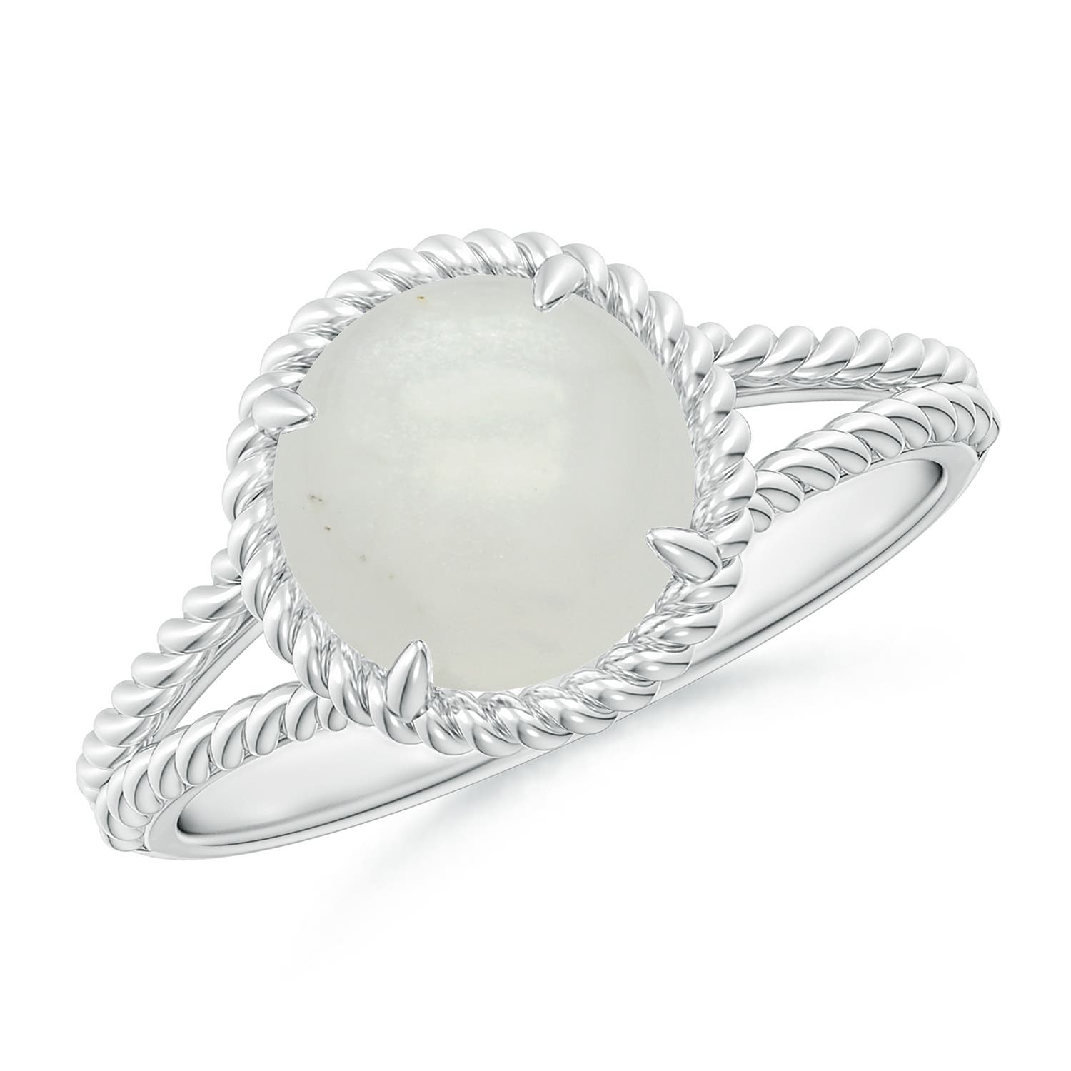 A - Moonstone / 1.9 CT / 14 KT White Gold