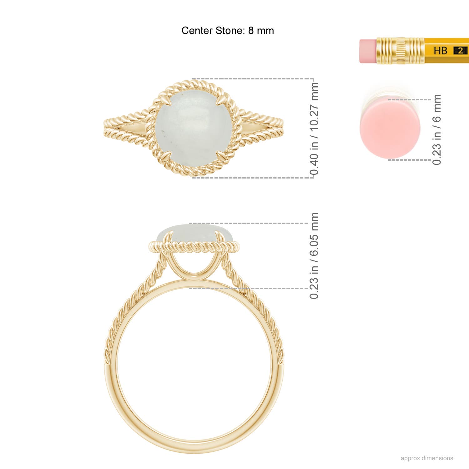 A - Moonstone / 1.9 CT / 14 KT Yellow Gold