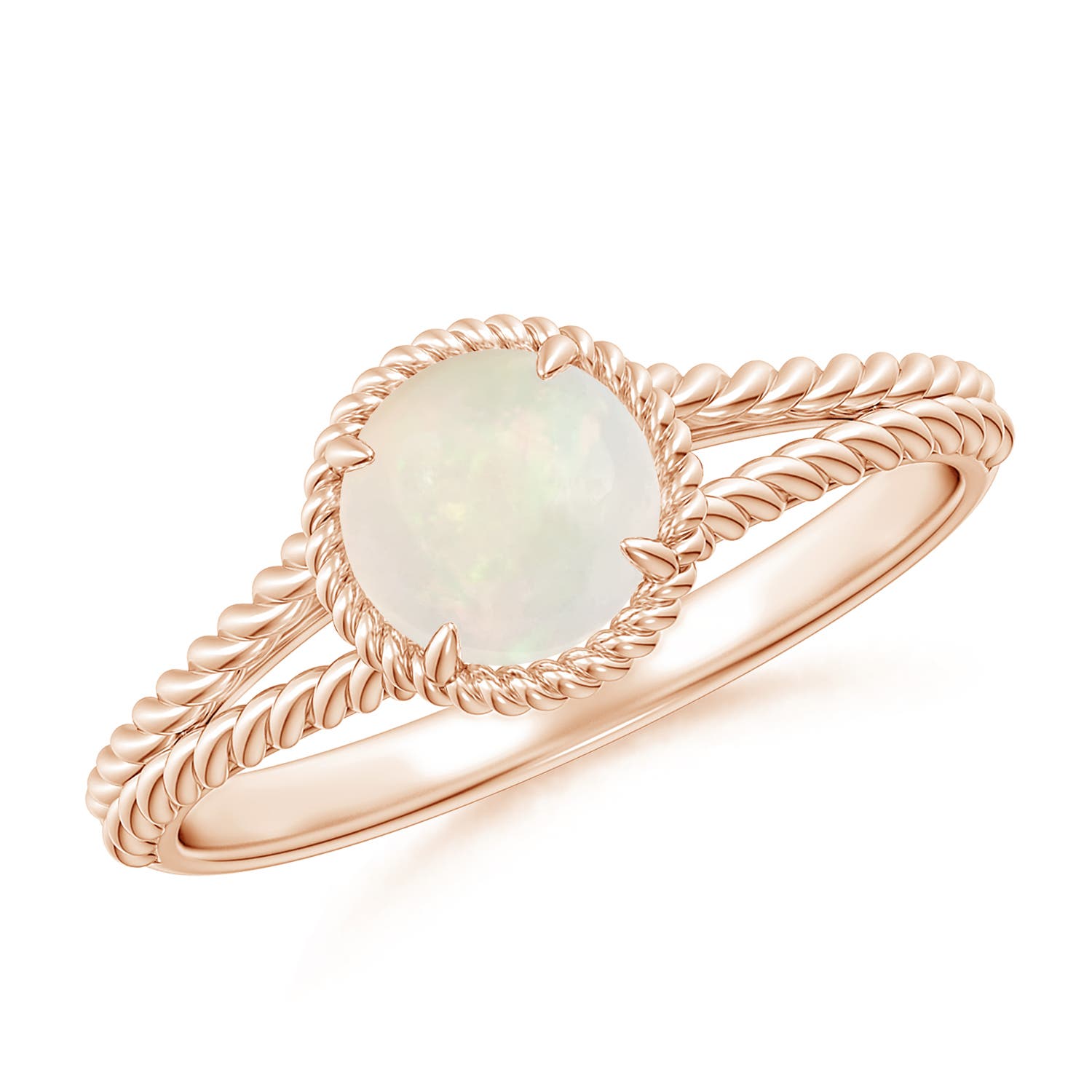 A - Opal / 0.5 CT / 14 KT Rose Gold