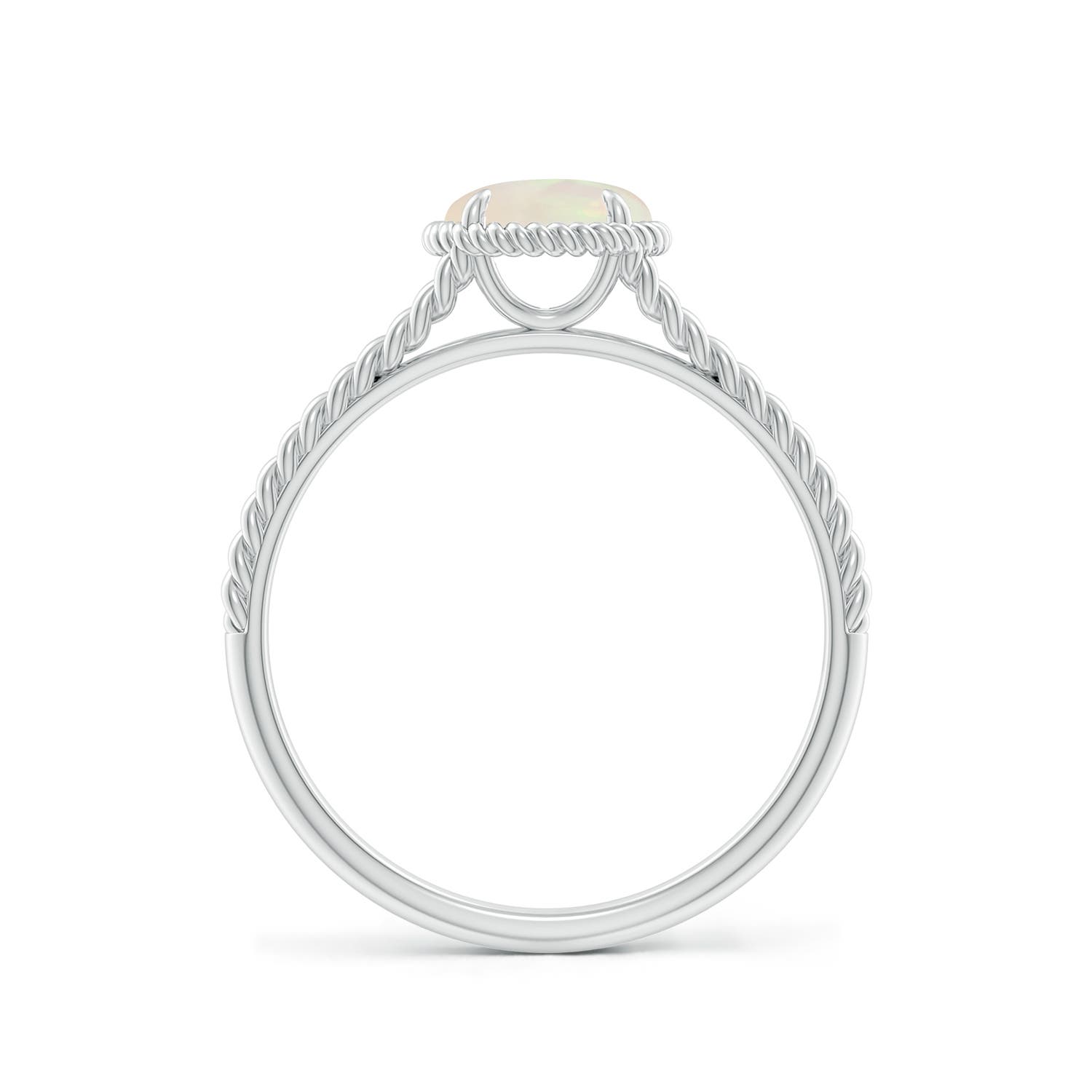 A - Opal / 0.5 CT / 14 KT White Gold