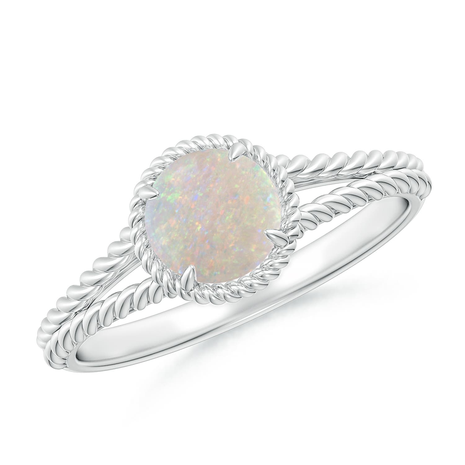 AA - Opal / 0.5 CT / 14 KT White Gold