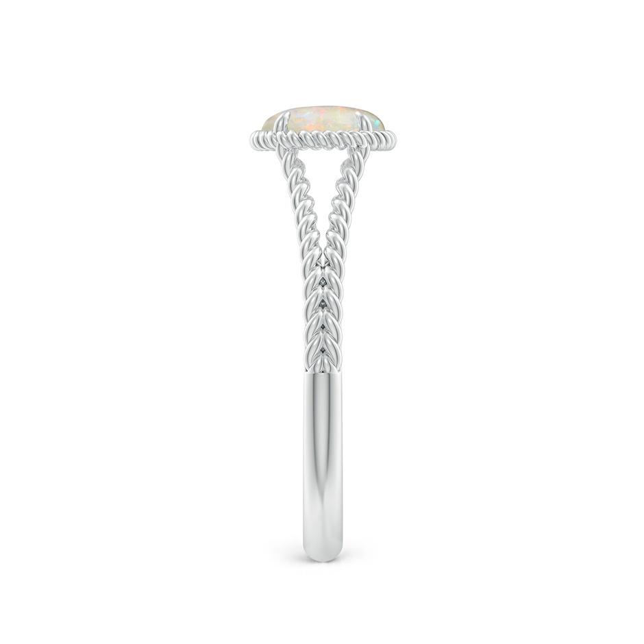 6mm AAAA Opal Twist Rope Split Shank Ring in P950 Platinum side-2
