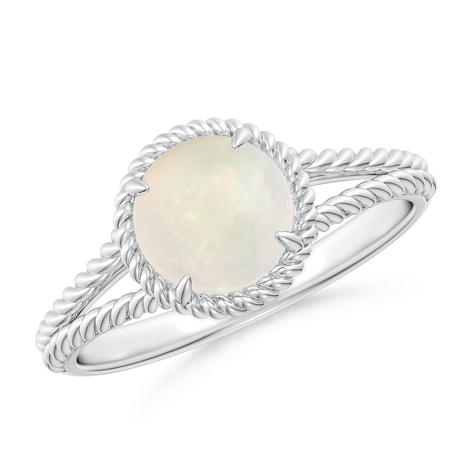 A - Opal / 0.75 CT / 14 KT White Gold