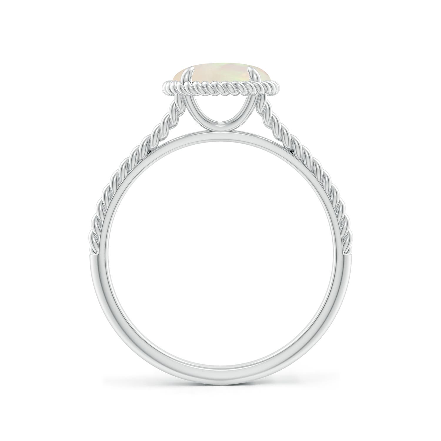 A - Opal / 0.75 CT / 14 KT White Gold