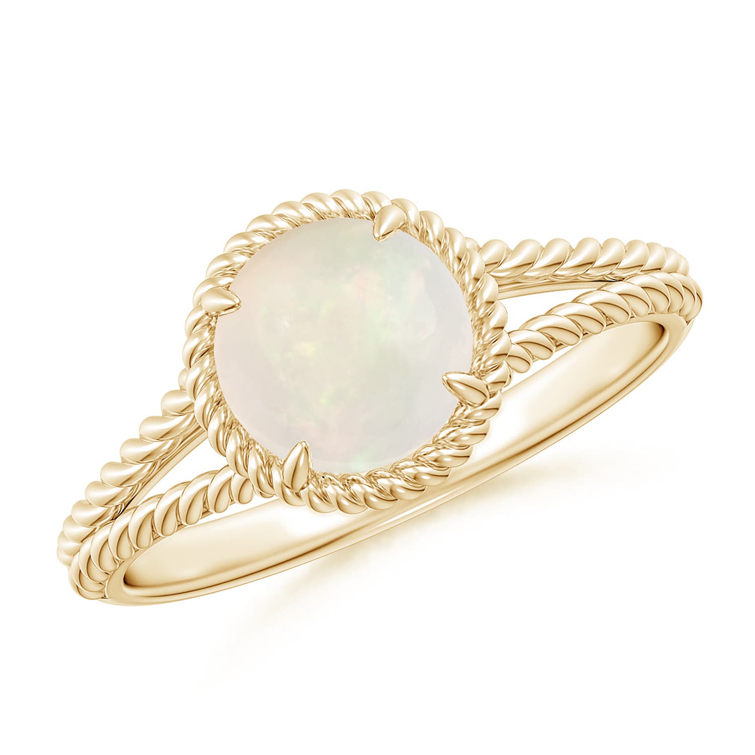 A - Opal / 0.75 CT / 14 KT Yellow Gold