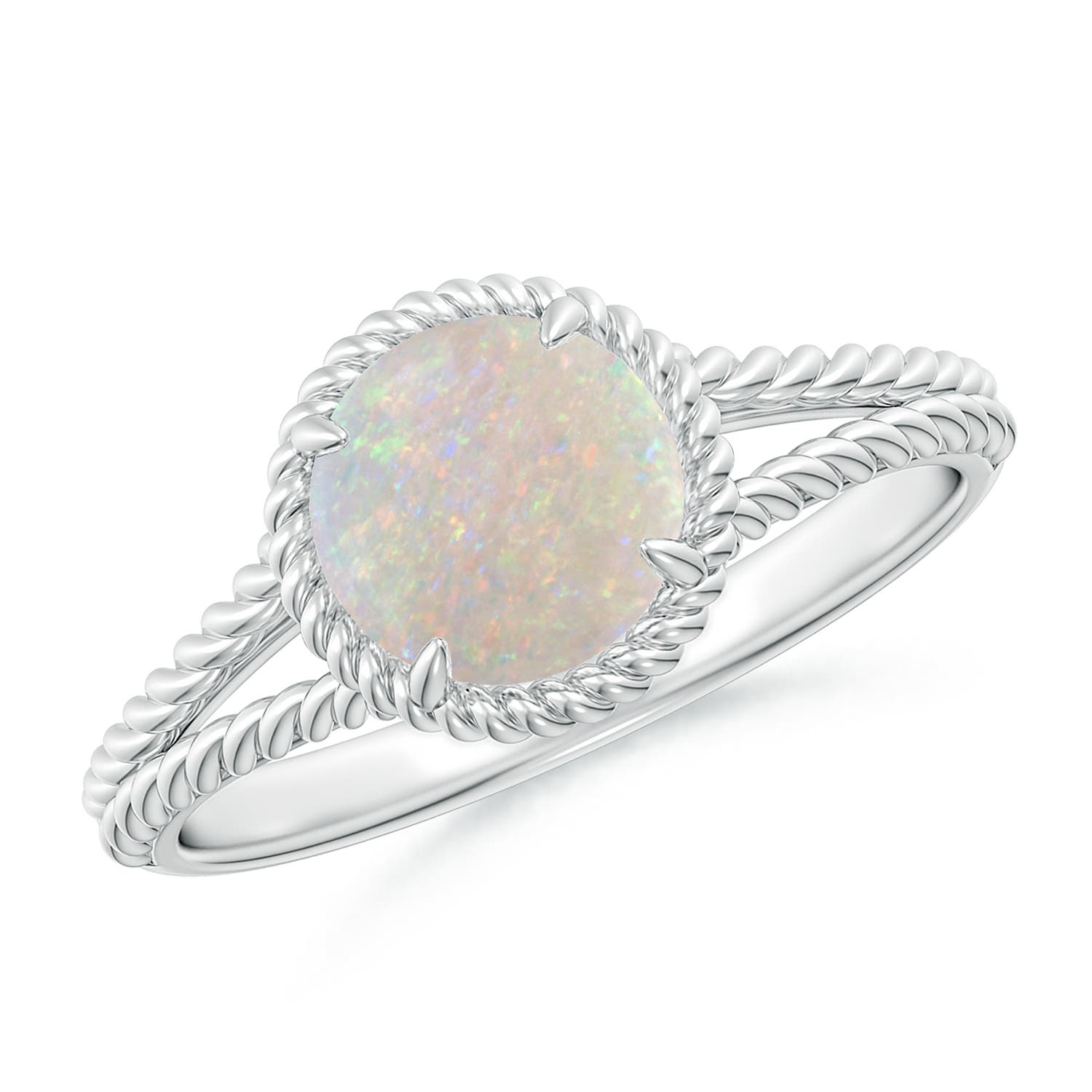 AA - Opal / 0.75 CT / 14 KT White Gold