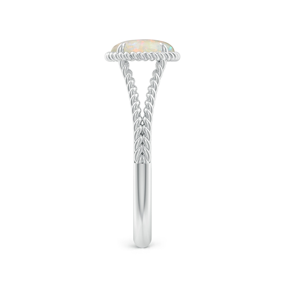7mm AAAA Opal Twist Rope Split Shank Ring in P950 Platinum side-2