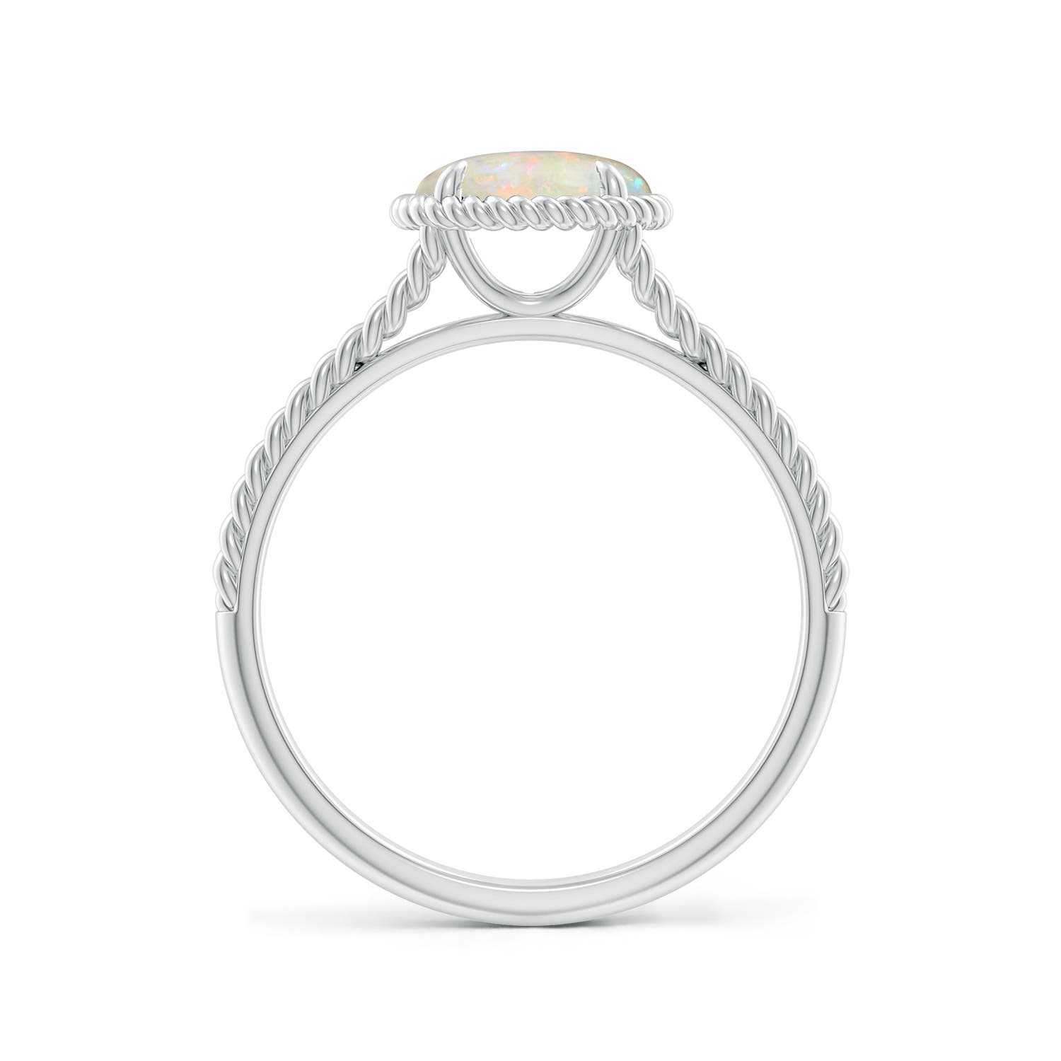 AAAA - Opal / 0.75 CT / 14 KT White Gold