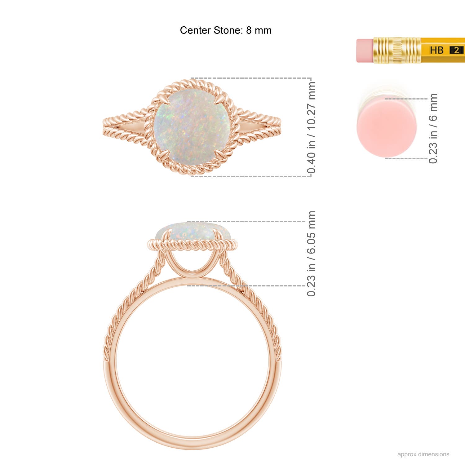 AA - Opal / 1.15 CT / 14 KT Rose Gold