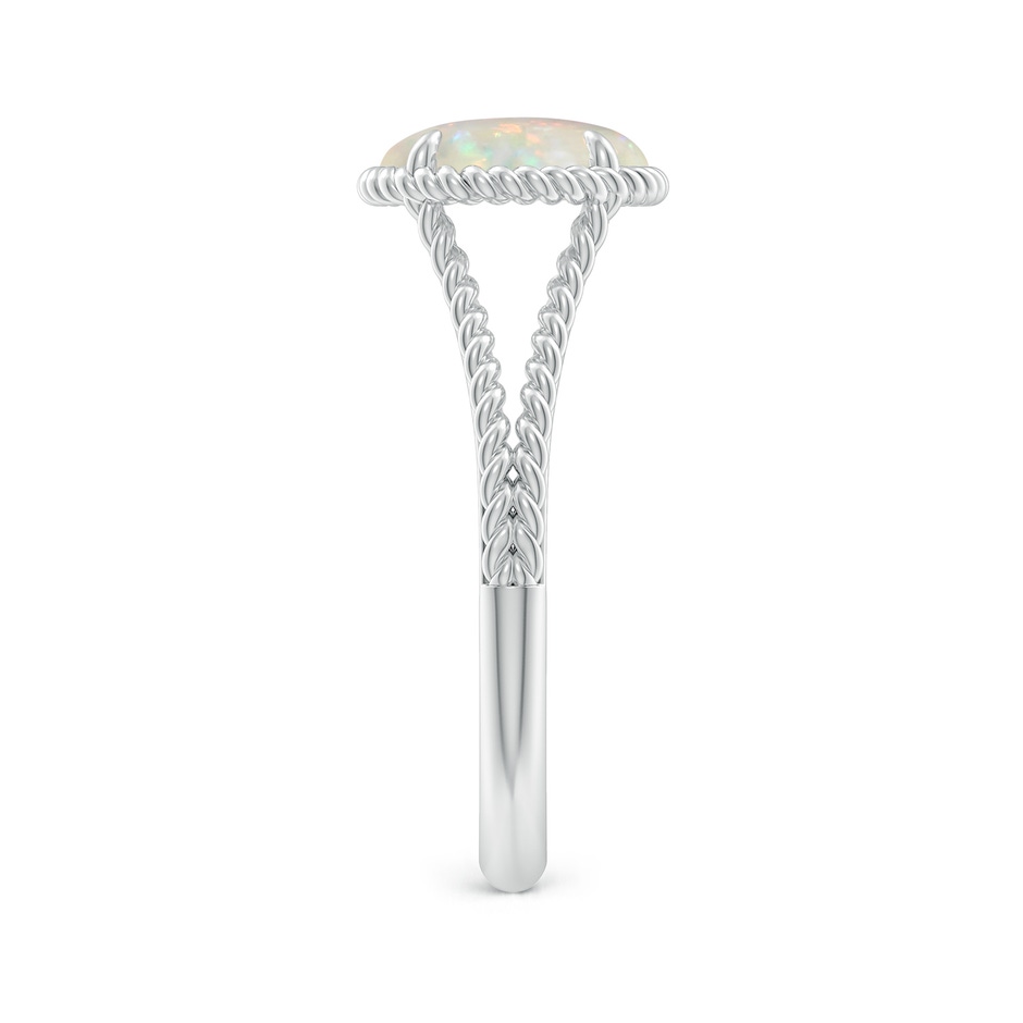 8mm AAA Opal Twist Rope Split Shank Ring in P950 Platinum side-2