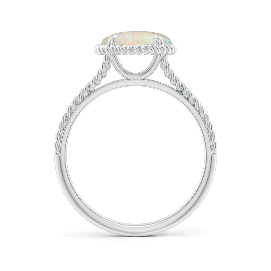 8mm AAAA Opal Twist Rope Split Shank Ring in P950 Platinum side-1