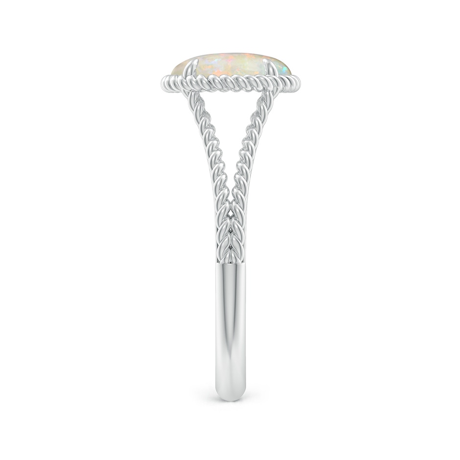 8mm AAAA Opal Twist Rope Split Shank Ring in P950 Platinum side-2