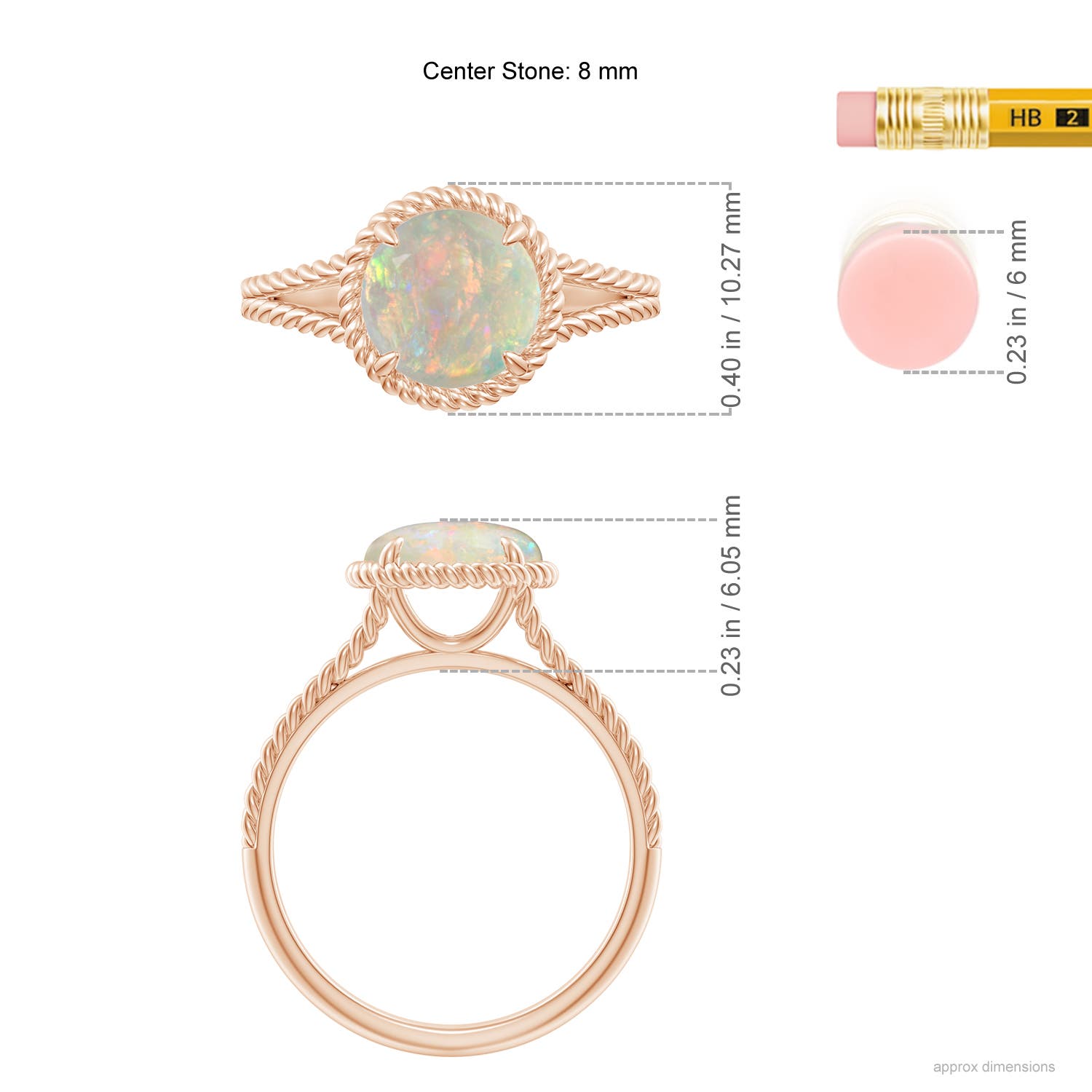 AAAA - Opal / 1.15 CT / 14 KT Rose Gold