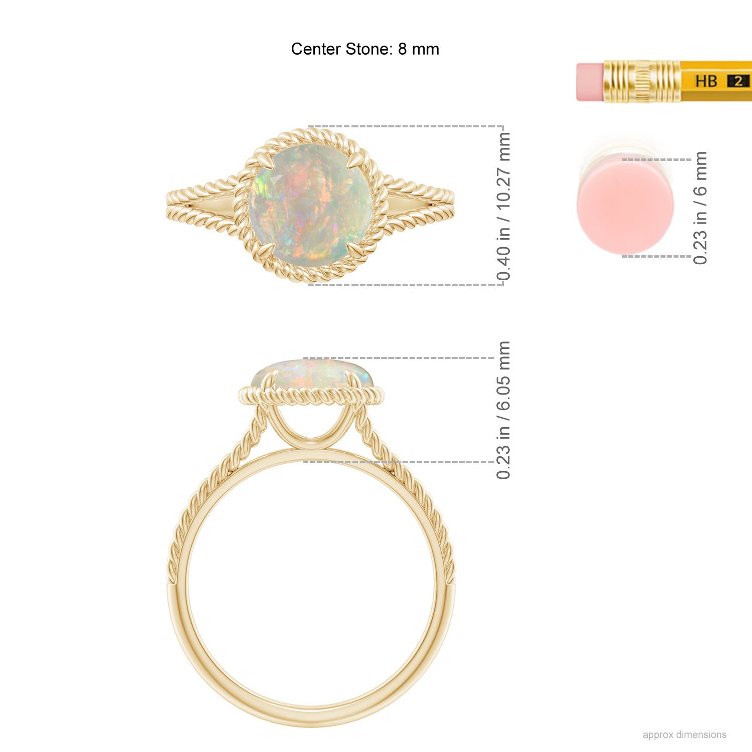 AAAA - Opal / 1.15 CT / 14 KT Yellow Gold