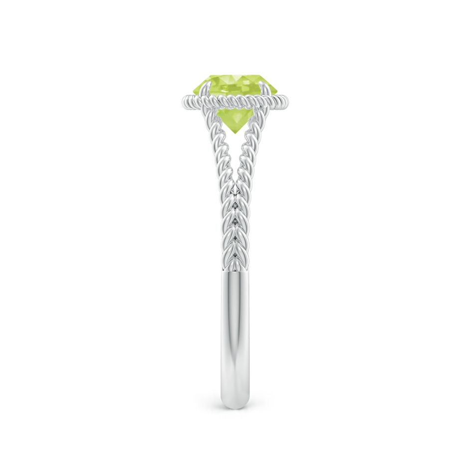 6mm A Peridot Twist Rope Split Shank Ring in P950 Platinum side-2