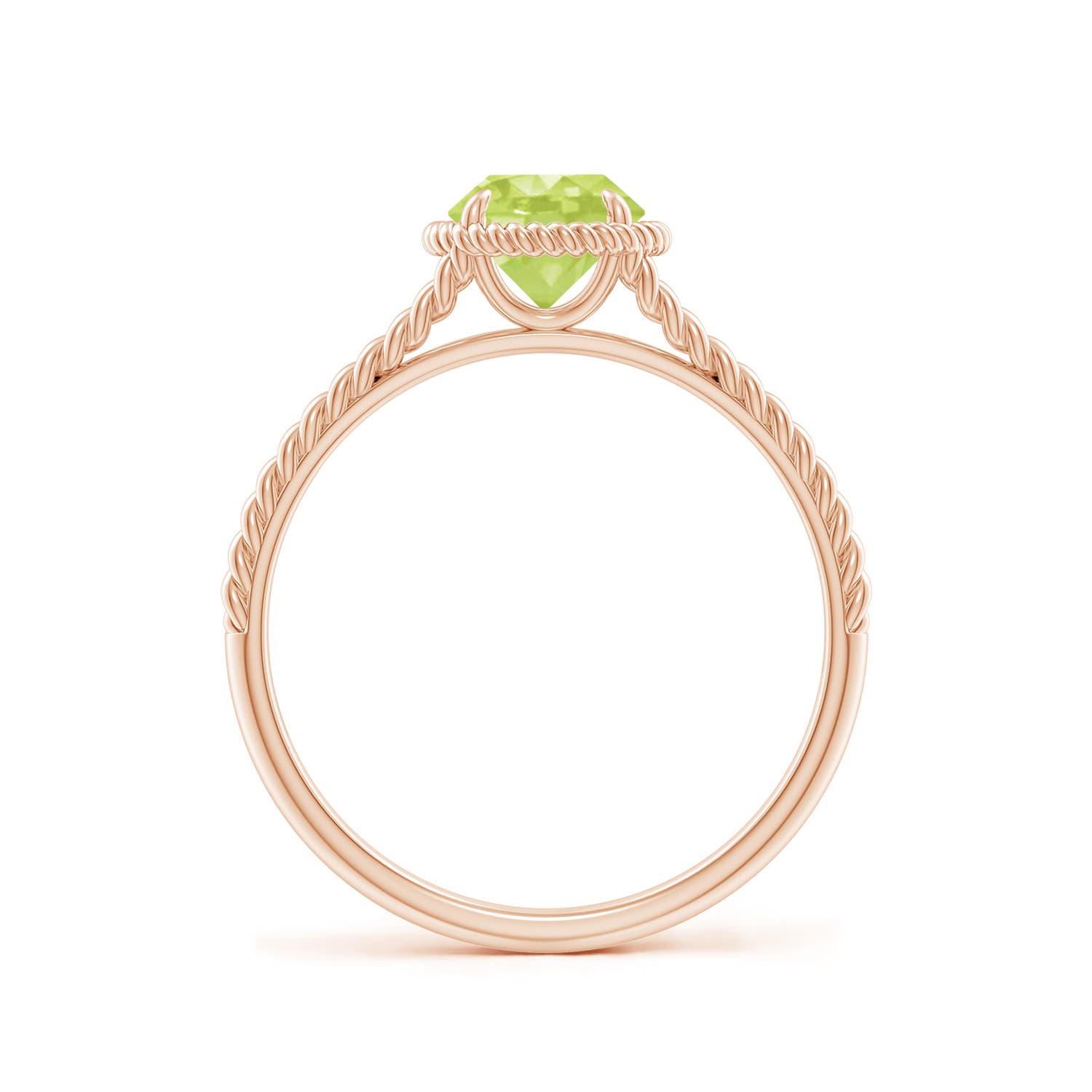 A - Peridot / 0.95 CT / 14 KT Rose Gold