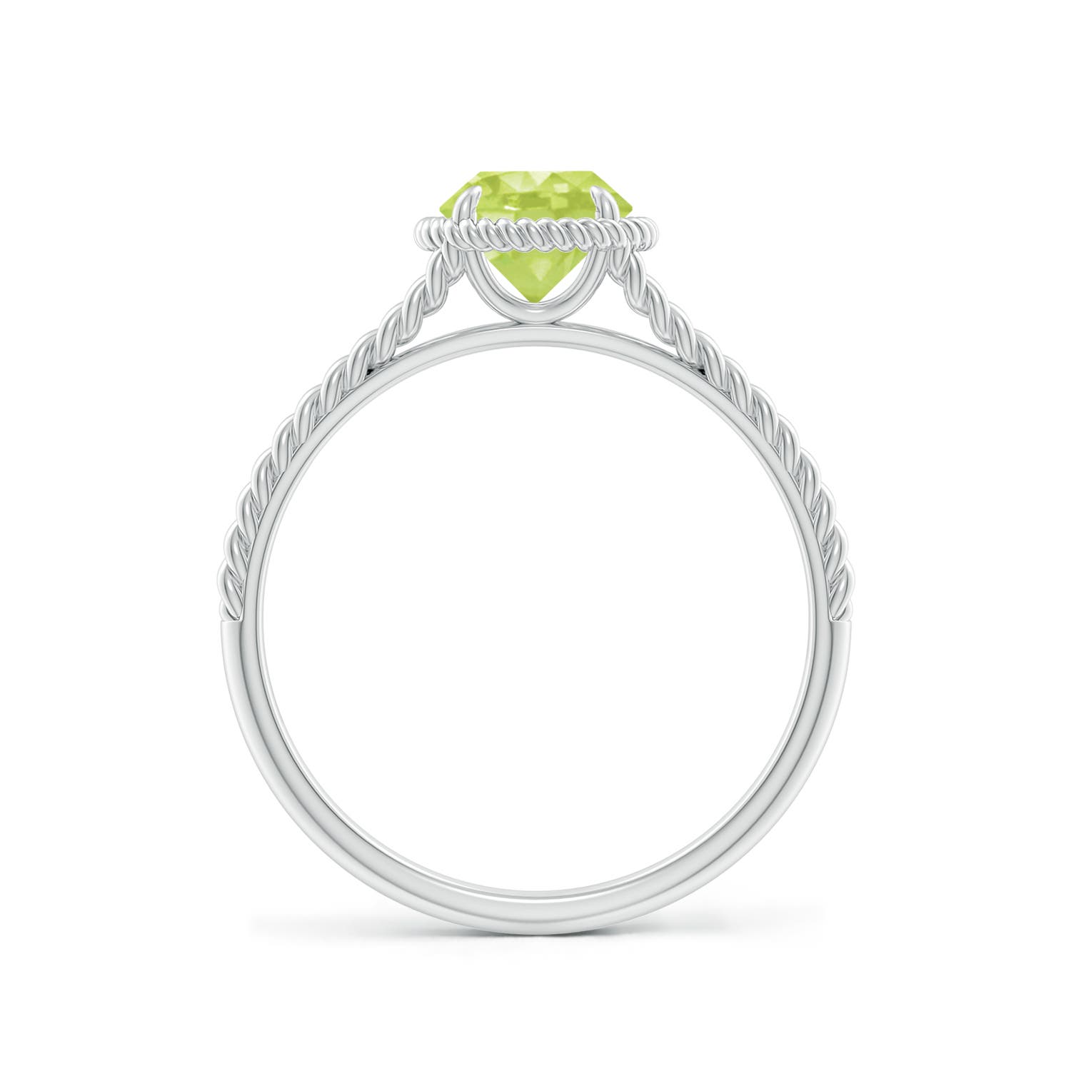 A - Peridot / 0.95 CT / 14 KT White Gold